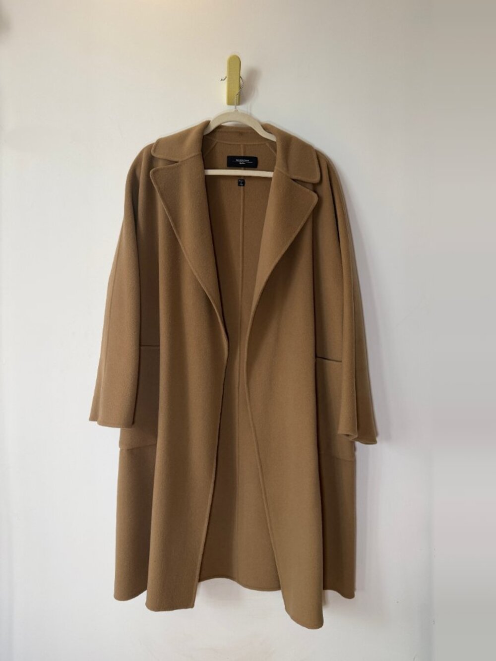 Weekend Max Mara Rovo Camel Virgin Wool Wrap Coat IT 38 US 4